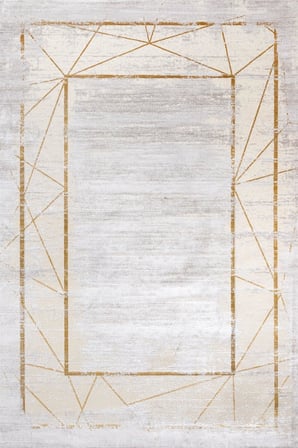 Kaymaz Tabanlı Eskitme Geometrik Desenli Dijital Baskı Modern Salon Halısı