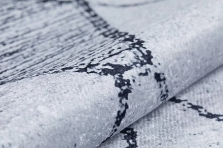 Krem Geometrik Desenli Kaymaz Tabanlı Salon Halısı Koridor İskandinav Tarz