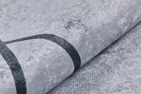 Gri Geometrik Modern Salon Halısı Kaymaz Tabanlı Koridor Yatak Odası