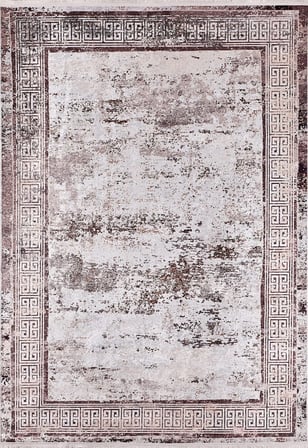 Gri Desenli Salon Halısı Modern Dijital Baskılı Polyester Koridor Halısı