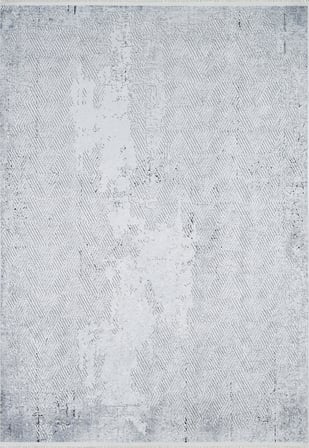 Gri Geometrik Desenli Kaymaz Taban Salon Halısı Koridor Modern Stil