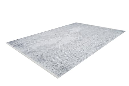 Gri Geometrik Desenli Kaymaz Taban Salon Halısı Koridor Modern Stil