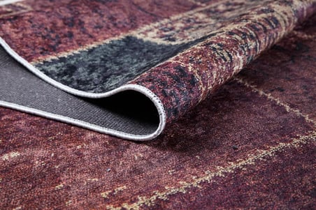 Kiremit Patchwork Dijital Baskı Kaymaz Taban Salon Halısı Koridor Tipi