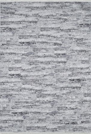 Gri Soyut Desenli Kaymaz Tabanlı Salon Halısı Koridor Modern Stil