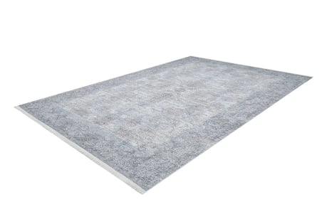 Gri Eskitme Modern Salon Halısı Dijital Baskı Kaymaz Taban Koridor