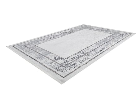 Gri Geometrik Modern Salon Halısı Dijital Baskı Kaymaz Taban Koridor