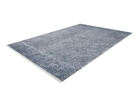Gri Modern Geometrik Salon Halısı Dijital Baskı Kaymaz Koridor
