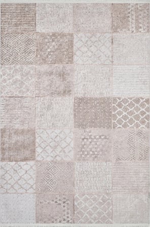 Vizon Kahve Modern Geometrik Dijital Baskı Salon Halısı Koridor