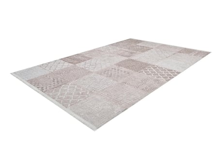 Vizon Kahve Modern Geometrik Dijital Baskı Salon Halısı Koridor