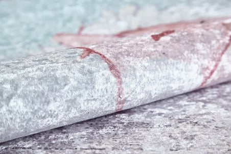 Açık Lila Dijital Baskı Eskitme Halı Kaymaz Tabanlı Modern Çocuk Odası