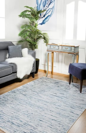 Açık Gri Mavi Modern Soyut Salon Halısı Kaymaz Taban Koridor