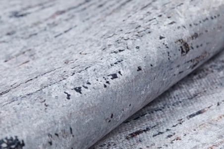 Gri Soyut Desenli Dijital Baskı Salon Halısı Modern Koridor Polyester