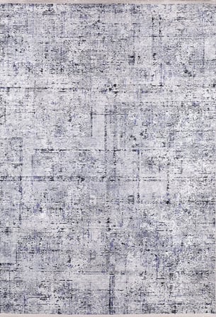 Antrasit Gri Soyut Desenli Kaymaz Tabanlı Modern Halı Koridor Tipi