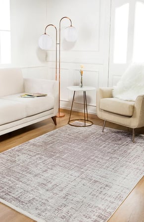 Gri Soyut Modern Salon Halısı Dijital Baskı Kaymaz Tabanlı Koridor