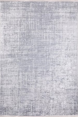 Gri Açık Gri Soyut Desenli Modern Salon Halısı Dijital Baskı Kaymaz Tabanlı Koridor