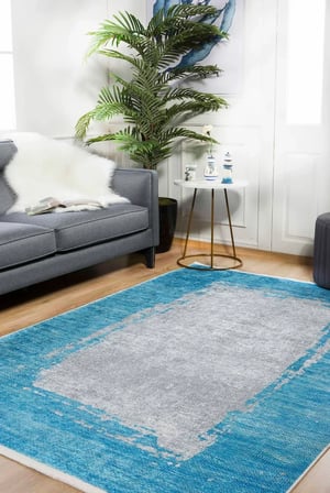 Gri Soyut Modern Dijital Baskı Salon Halısı Kaymaz Koridor Eskitme Vintage