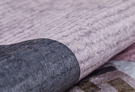Gri Kareli Modern Yıkanabilir Çocuk Odası Halısı Koridor Dijital Baskı