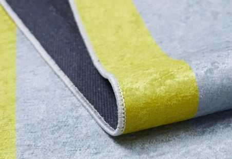 Gri Kareli Dama Desenli Yıkanabilir Modern Çocuk Halısı Koridor Keyfi