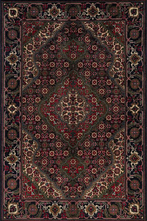 Bordo Klasik Madalyon Desenli Salon Halısı Kaymaz Tabanda Koridor