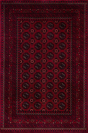 Bordo Geometrik Desenli Dijital Baskı Salon Halısı Kaymaz Koridor
