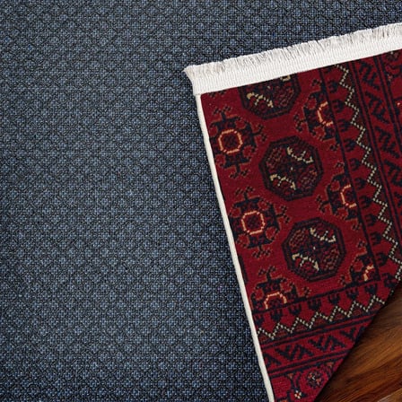 Bordo Geometrik Desenli Dijital Baskı Salon Halısı Kaymaz Koridor