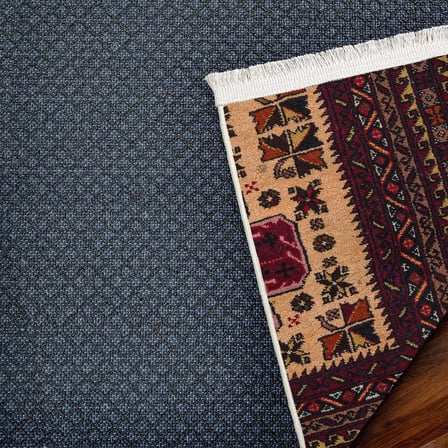 Bordo Geometrik Salon Halısı Kaymaz Taban Dijital Baskı Koridor