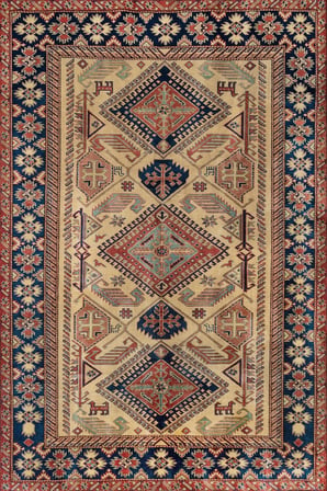 Vizon Kahve Krem Geometrik Desenli Kaymaz Taban Halı Koridor Ve Salon