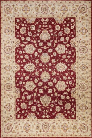 Bordo Klasik Çiçekli Dijital Baskı Kaymaz Taban Salon Halısı