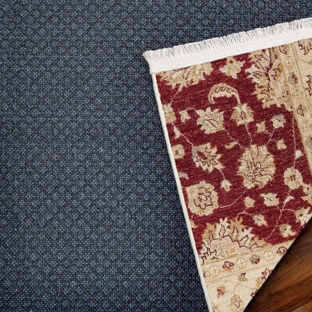 Bordo Klasik Çiçekli Dijital Baskı Kaymaz Taban Salon Halısı