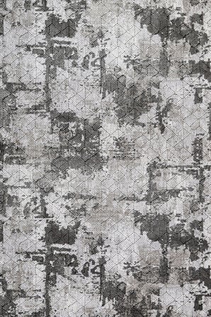 Gri Soyut Desenli Kaymaz Tabanlı Modern Salon Koridor Halısı Dijital Baskı