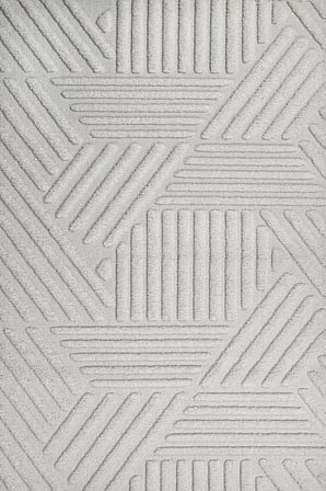 Gri Geometrik Modern Kaymaz Taban Salon Halısı İskandinav Tarzı Dijital Baskı