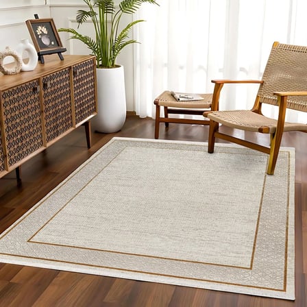 Krem Halı Geometrik Desenli Modern Dijital Baskı Salon Koridor Halısı Kaymaz Taban (86 kar.)