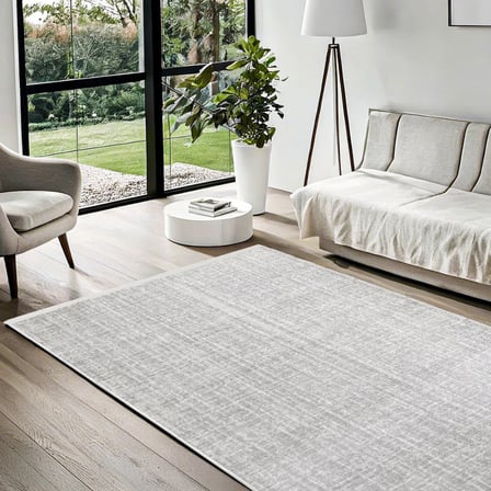 Modern Gri Salon Halısı Dijital Baskı Kaymaz Tabanlı Tekstureli Koridor