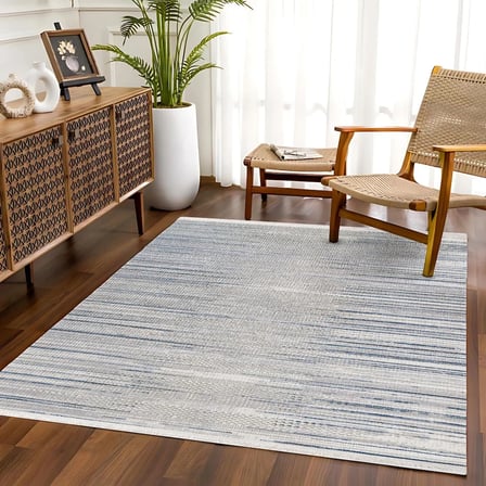 Gri Soyut Desenli Modern Salon Halısı Kaymaz Tabanlı Dijital Baskı