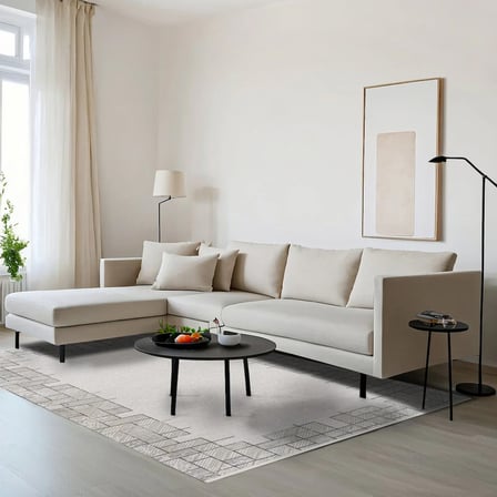 Gri Modern Geometrik Salon Halısı Kaymaz Tabanlı Koridor Dijital Baskı