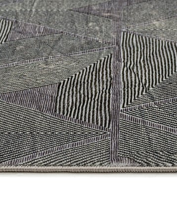 Gri Geometrik Desenli Modern Salon Halısı Koridor Yatak Odası İçin Makine Dokuma