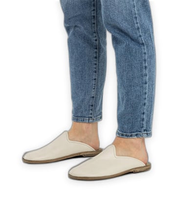 Outlet - Barefoot Kadın Terlikleri Krem