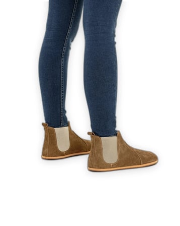 Outlet - Barefoot Chelsea Erkek Süet Botlar Taba