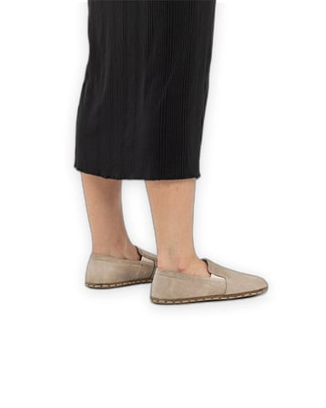 Outlet - Nubuk Deri, Sipariş Üzerine Üretilen Barefoot Ayakkabıları Gri