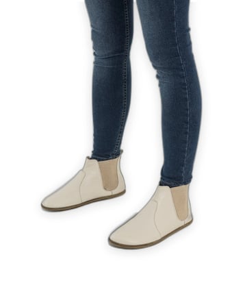 Outlet - Barefoot Chelsea Kadın Botları Krem