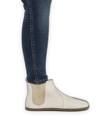 Outlet - Barefoot Chelsea Kadın Botları Krem