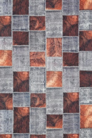 Modern Geometrik Gri Salon Halısı Kaymaz Tabanlı Koridor Dijital Baskı