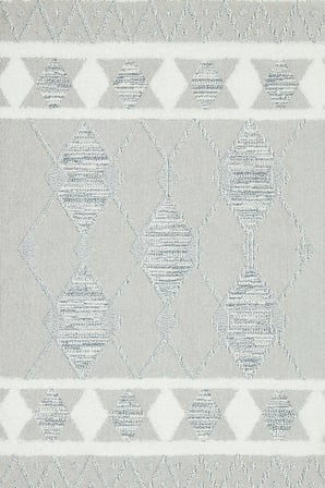 Gri Geometrik Modern Kaymaz Tabanlı Salon Halısı Koridor Etnik