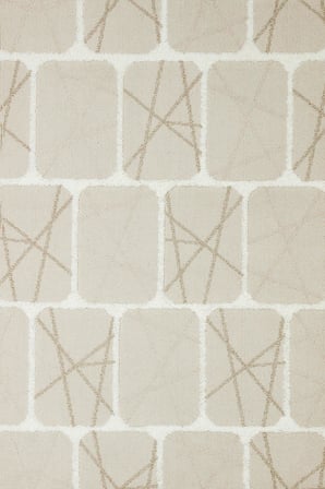 Krem Geometrik Modern Kaymaz Taban Salon Halısı Koridor İskandinav