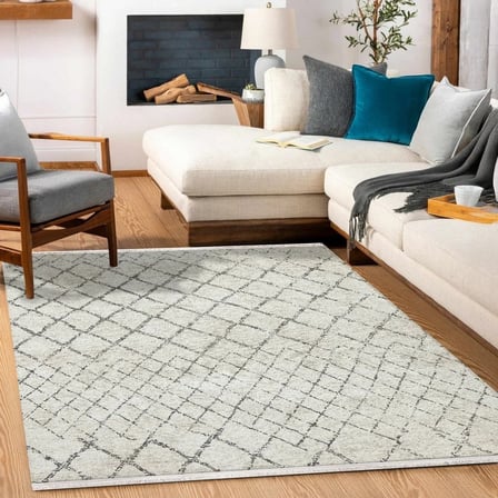 Dijital Baskı Modern Geometrik Krem Halı Kaymaz Taban Koridor Salon