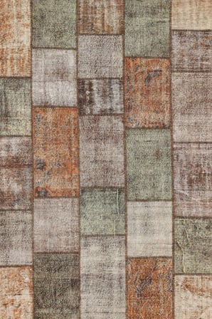 Çok Renkli Modern Geometrik Salon Halısı Koridor Eskitme Vintage Model
