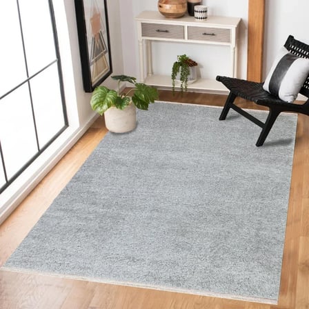 Gri Modern Dijital Baskı Kaymaz Taban Salon Halısı Koridor Polyester