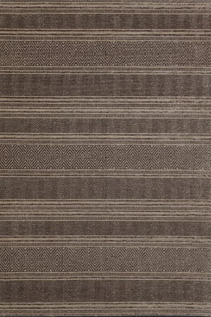 Vizon Kahve Geometrik Desenli Modern Salon Halısı Kaymaz Koridor