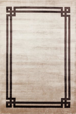 Ekru Vizon Geometrik Modern Kaymaz Tabanlı Salon Halısı Koridor Tipi