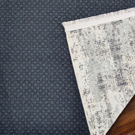 Gri Soyut Desenli Kaymaz Taban Salon Halısı Dijital Baskı Koridor Tipi